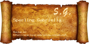 Sperling Gabriella névjegykártya